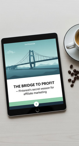 176 Flat lay of a tablet showing a bridge page design and a cup of coffee Text THE BRIDGE TO PROFIT .jpg