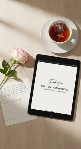 49 Flat lay of an iPad showing a Thank You page a handwritten note a single flower and a cup of tea .jpg