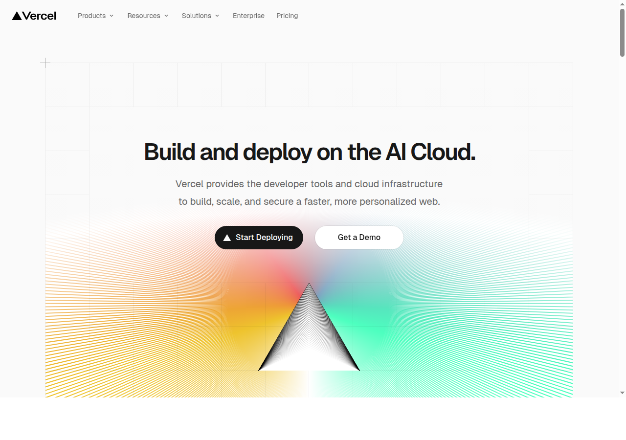Vercel 공식 홈페이지