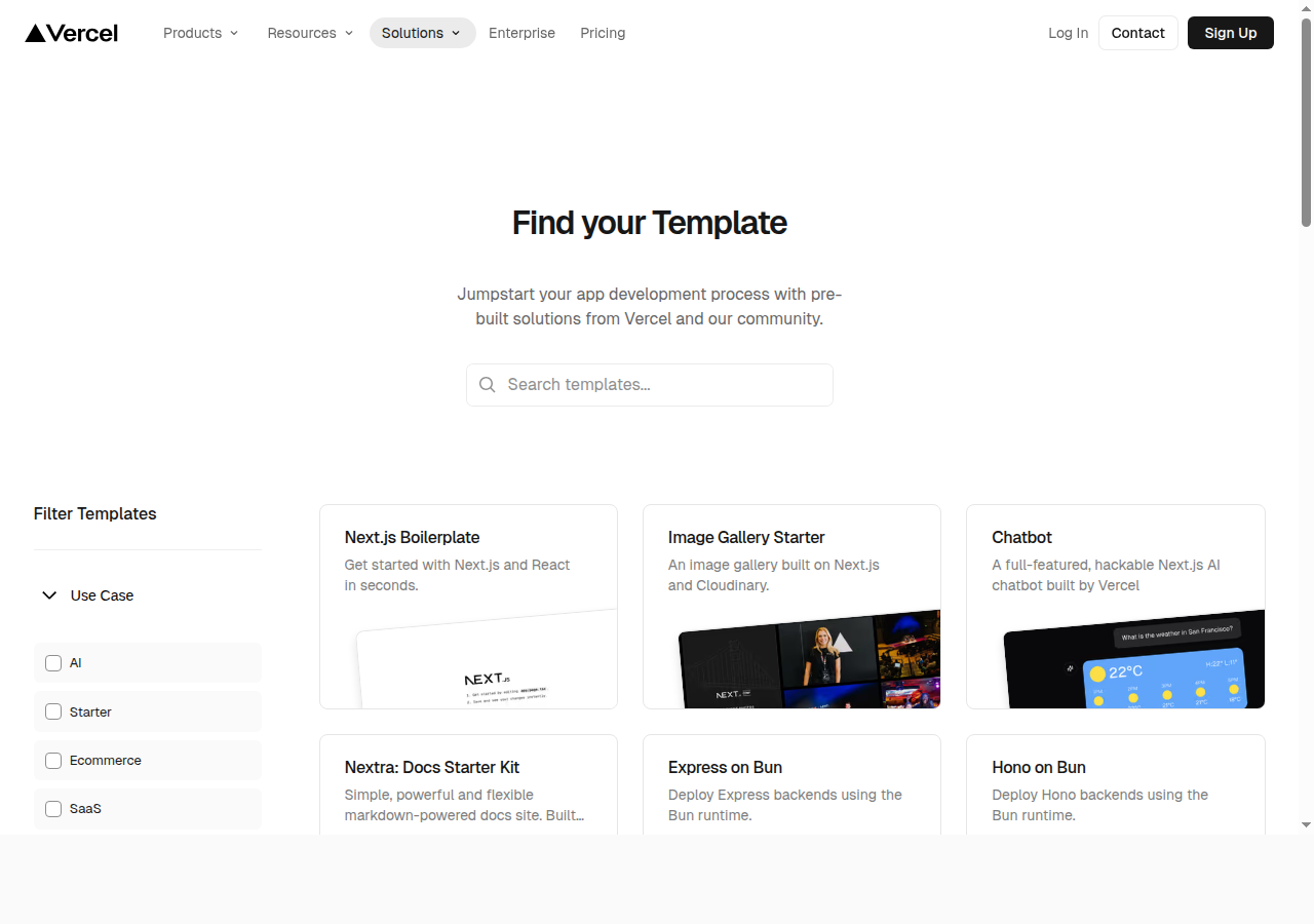 Vercel Templates