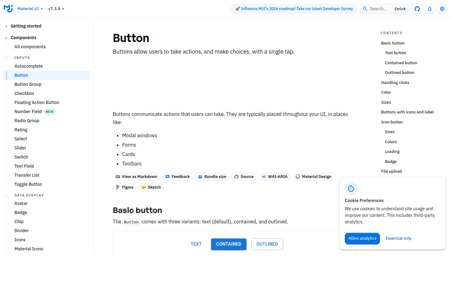 MUI 버튼 컴포넌트