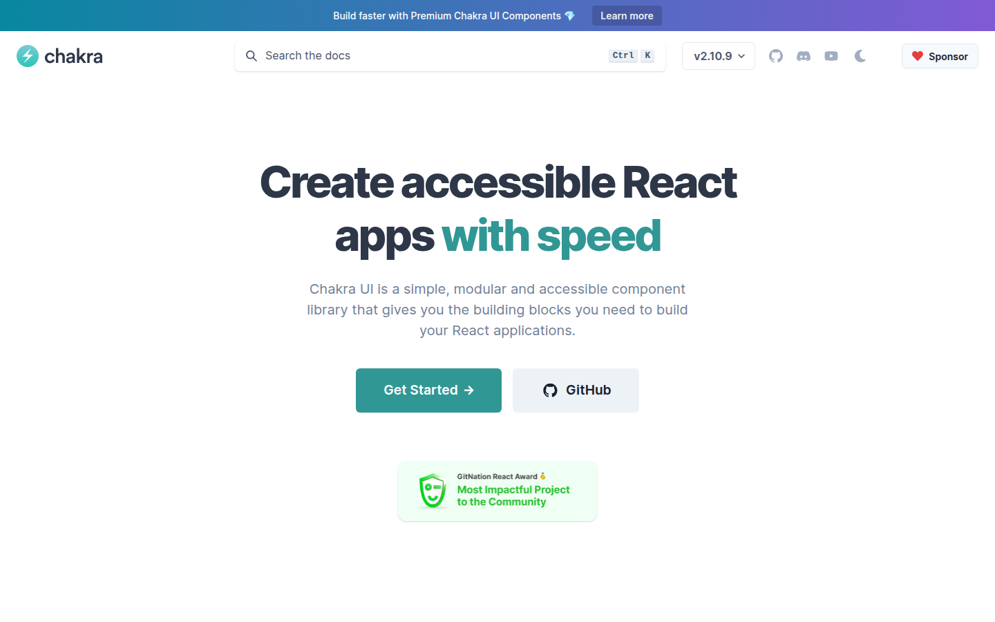 Chakra UI 메인 페이지