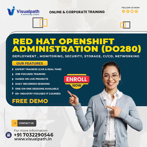 Visualpath offers Redhat Openshift Training to help IT professionals master containerization and Kubernetes platforms. You develop enterprise skills with job support. OpenShift Certification Course strengthens deployment and cluster management knowledge. OpenShift Training In Chennai boosts your cloud career opportunities online. Learn from India, USA, UK, Canada, Dubai, Australia, and globally. Call +91-7032290546 today.

Website: https://www.visualpath.in/openshift-online-training.html 
WhatsApp: https://wa.me/c/917032290546
Visit Blog:https://visualpathblogs.com/openshift/