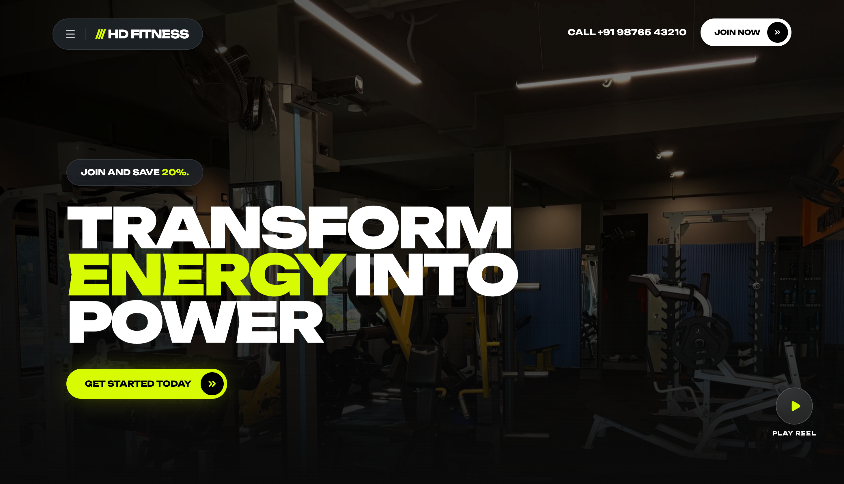 HD Fitness – Gym Website