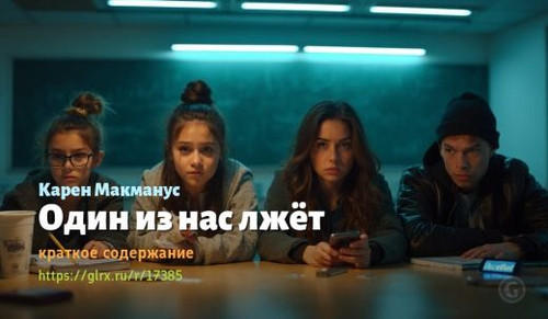 Читать краткий пересказ книги Карен Макманус «Один из нас лжет». Один из нас лжет, Макманус, краткое.jpg