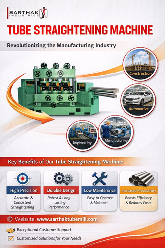 Tube Straightening machine manufacturer and supplier in Ahmedabad, India Sarthak Tube Mill.jpg