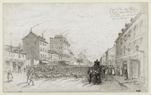 context siège de paris 1871 les moutons entrant à paris par la rue de sèvres 7ème arrondissement par.jpg