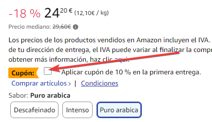 cupón amazon
