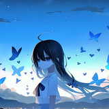 anime girl surrounded by butterflies 9t 1920x1080