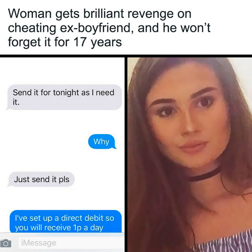 woman cheating boyfriend revenge payback tickets harriet.jpg