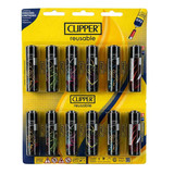 Isqueiro Clipper Grande Loving Skulls 1 + BW + LB Cartela C12 (1)