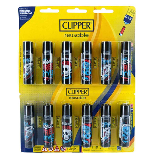 Isqueiro Clipper Grande Skate or Die 2 + BW + LB Cartela C12 (1).jpg