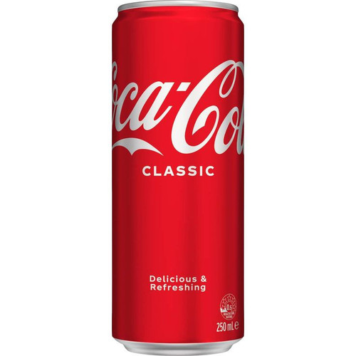 Coca Cola Classic Soft Drink Mini Can 250mL.jpg