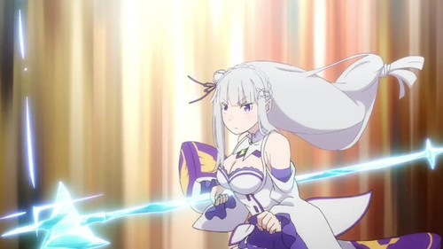 ReZERO Season 3 Episode 2 Emilia creating a halberd out of ice.jpg