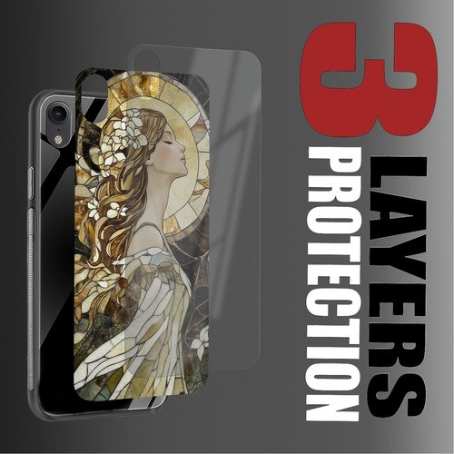 Virgo Mosaic Stained Glass Graceful Maiden Astrology Design.jpg