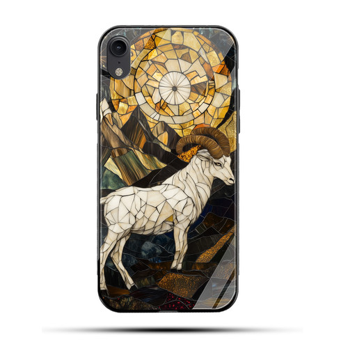 Capricorn Mosaic Stained Glass Sturdy Goat Astrology Wall Art.jpg