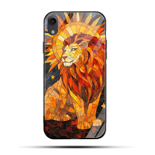 Leo Mosaic Stained Glass Majestic Lion Zodiac Wall Art.jpg