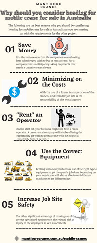 Why should you consider heading for mobile crane for sale in Australia.jpg