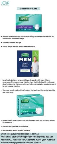 Buy Depend Incontinence Products​ in Australia Joya Medical Supplies.jpg