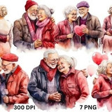 Old Couple Romantic Moment