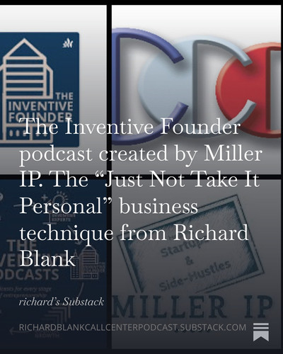 The Inventive Founder podcast created by Miller IP. The “Just Not Take It Personal” business techniq.jpg