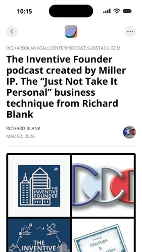 The Inventive Founder podcast created by Miller IP. The “Just Not Take It Personal” business techniq.jpg