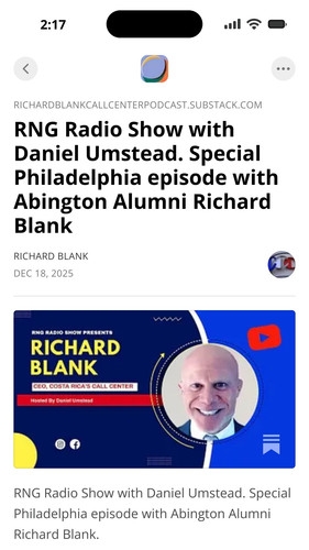 RNG Radio Show with Daniel Umstead. Special Philadelphia episode with Abington Alumni Richard Blank .jpg