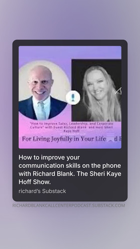 How to improve your communication skills on the phone with Richard Blank. The Sheri Kaye Hoff Show. .jpg