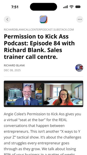 Permission to Kick Ass Podcast Episode 84 with Richard Blank. Sales trainer call centre. (4).jpg