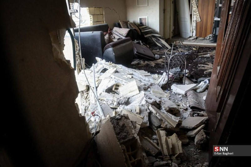 صور من القصف الأمريكي الإسرائيلي لمنازل المواطنين في طهران...