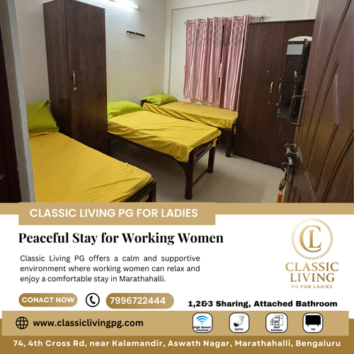 Classic Living PG offers comfortable rooms and a homely environment in Marathahalli..png