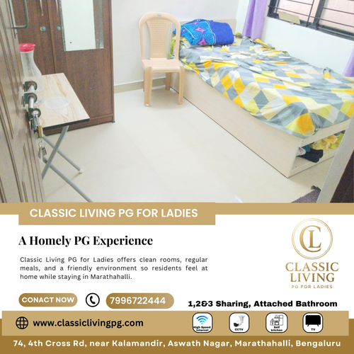 Classic Living PG offers clean rooms friendly atmosphere and homely meals in Marathahalli..png