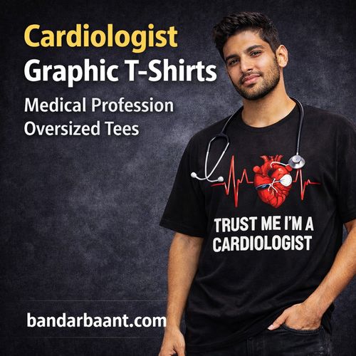 Cardiologist Graphic T Shirts Medical Profession Oversized Tees.png