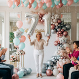 32 Inch Big Sliver Large Number 71 Mylar Foil Balloon For Helium &amp; Air Filled Premium Self Seal Ball