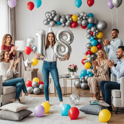 32 Inch Big Sliver Large Number 18 Mylar Foil Balloon For Helium & Air Filled Premium Self Seal Ball.jpg