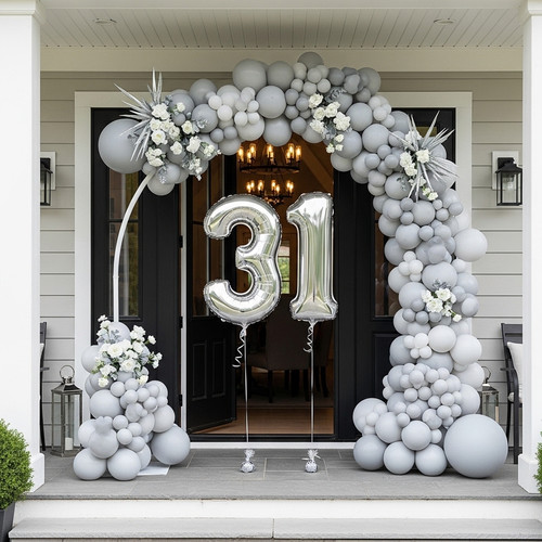 32 Inch Big Sliver Large Number 31 Mylar Foil Balloon For Helium & Air Filled Premium Self Seal Ball.jpg