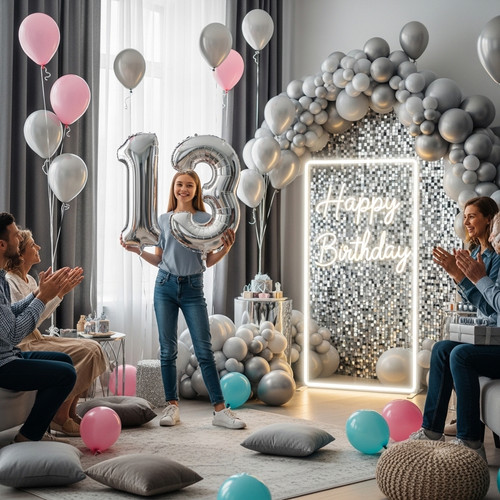 32 Inch Big Sliver Large Number 13 Mylar Foil Balloon For Helium & Air Filled Premium Self Seal Ball.jpg