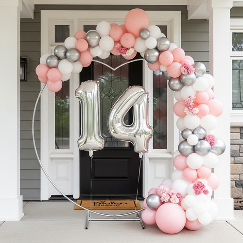 32 Inch Big Sliver Large Number 14 Mylar Foil Balloon For Helium & Air Filled Premium Self Seal Ball.jpg