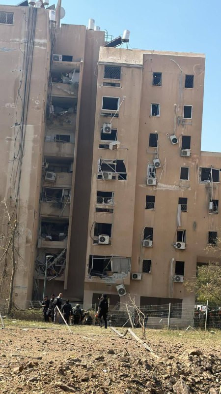 البناية التي قصفها الحرس الثوري الإيراني في بئر السبع جنوب فلسطين المحتلة....