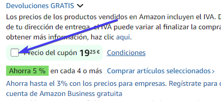 captura de pantalla de ayuda para conseguir la oferta temporal