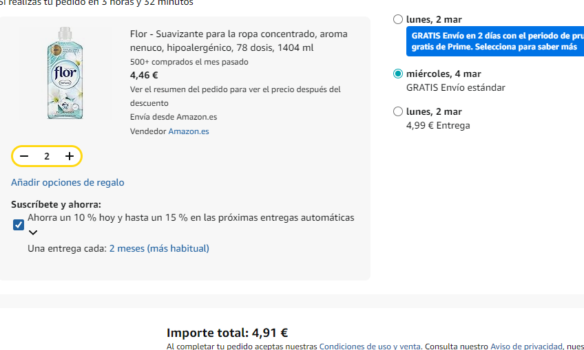 captura de pantalla de ayuda para conseguir la oferta temporal