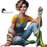 psp tube gardening woman002EF