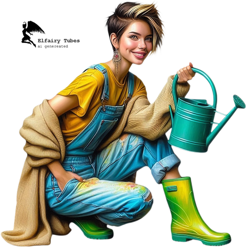 psp tube gardening woman 006EF.png