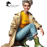 psp tube raincoat woman 005EF