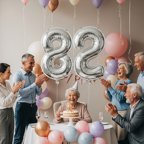 32 Inch Big Sliver Large Number 82 Mylar Foil Balloon For Helium & Air Filled Premium Self Seal Ball.jpg