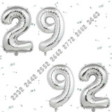 32 Inch Big Sliver Large Number 29 92 Mylar Foil Balloon For Helium &amp; Air Filled Premium Self Seal B