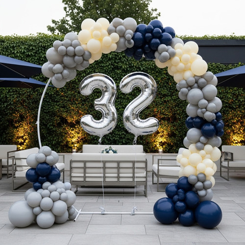 32 Inch Big Sliver Large Number 32 Mylar Foil Balloon For Helium & Air Filled Premium Self Seal Ball.jpg