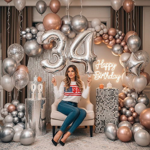 32 Inch Big Sliver Large Number 34 Mylar Foil Balloon For Helium & Air Filled Premium Self Seal Ball.jpg