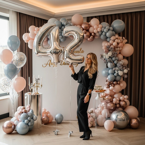 32 Inch Big Sliver Large Number 42 Mylar Foil Balloon For Helium & Air Filled Premium Self Seal Ball.jpg