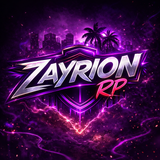 Logo neon futurista ZAYRION RP